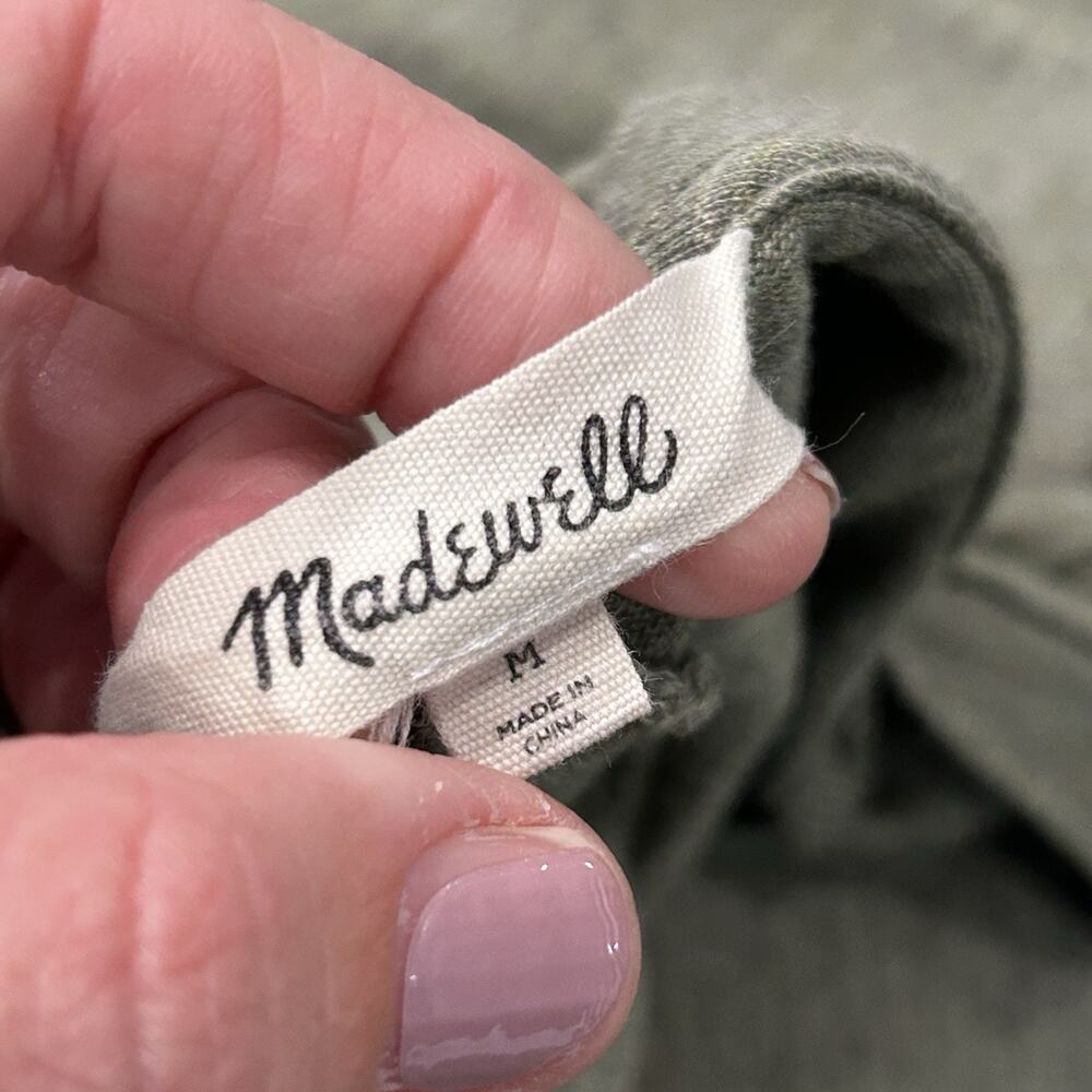 Madewell Muscle Midi Green Long Jersey Dress Size Medium - Picture 5 of 10